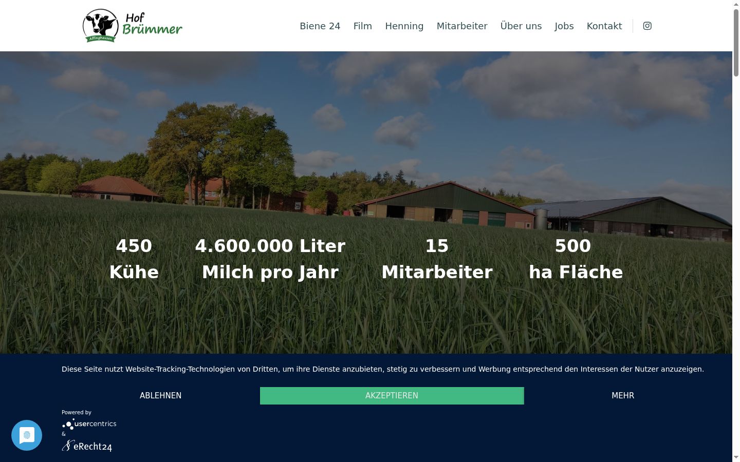 Screenshot del banner di consenso mostrato prima di qualsiasi interazione