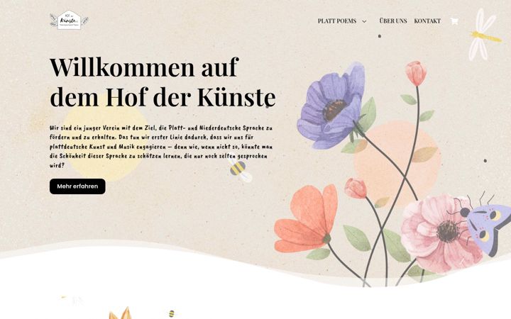 Screenshot of hof-der-kuenste.de
