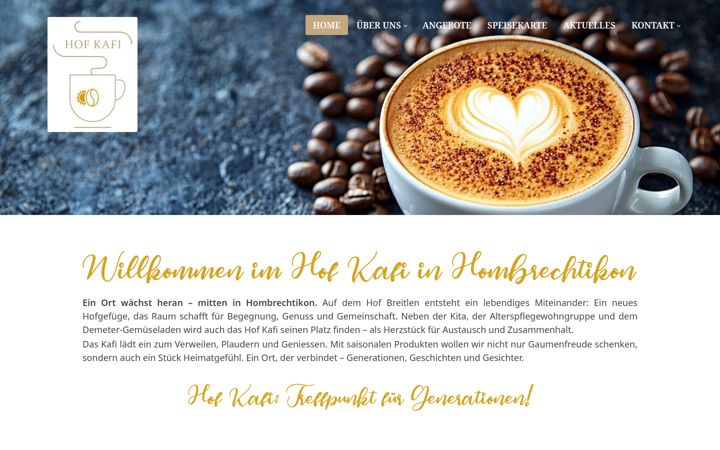 Screenshot of hof-kafi.ch