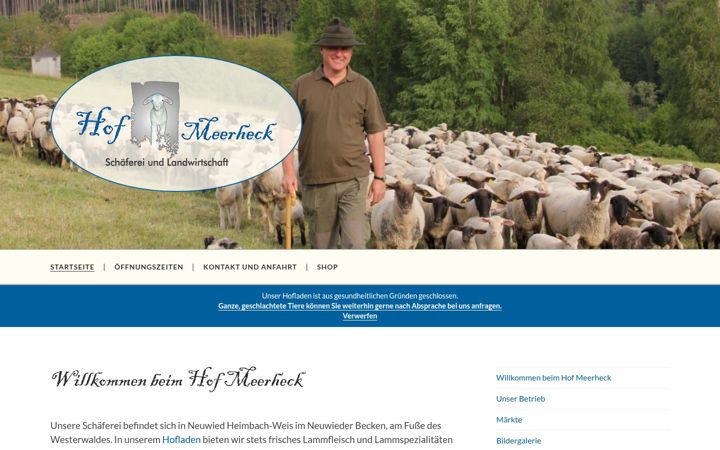 Screenshot of hof-meerheck.de