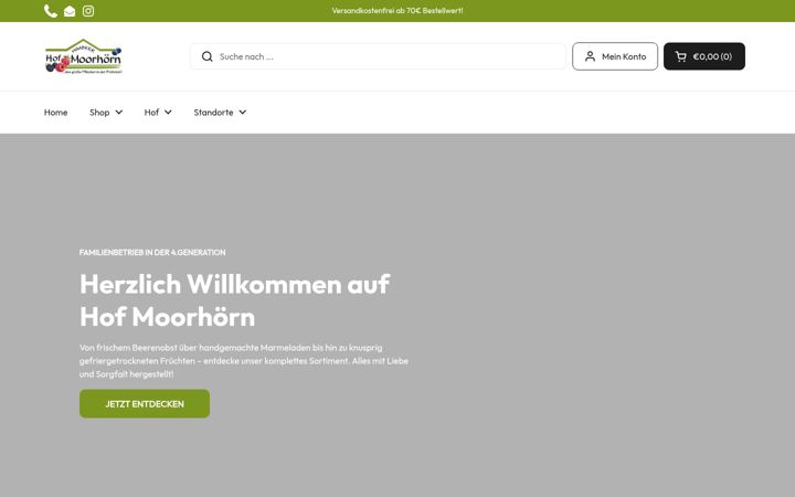 Screenshot of hof-moorhoern.de