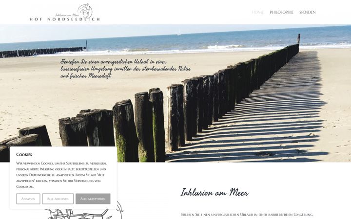 Screenshot of hof-nordseedeich.de