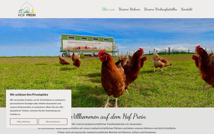 Screenshot of hof-prein.de
