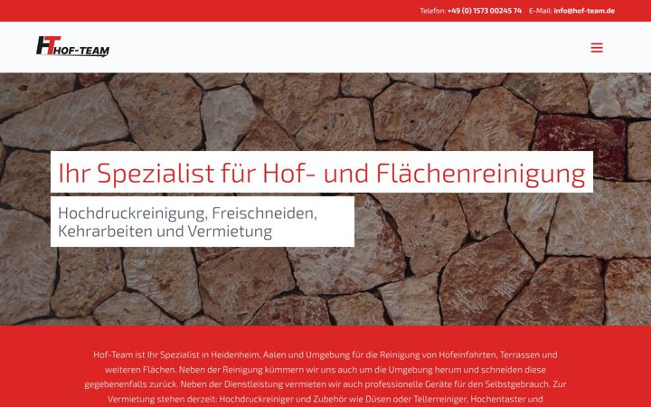 Screenshot of hof-team.de
