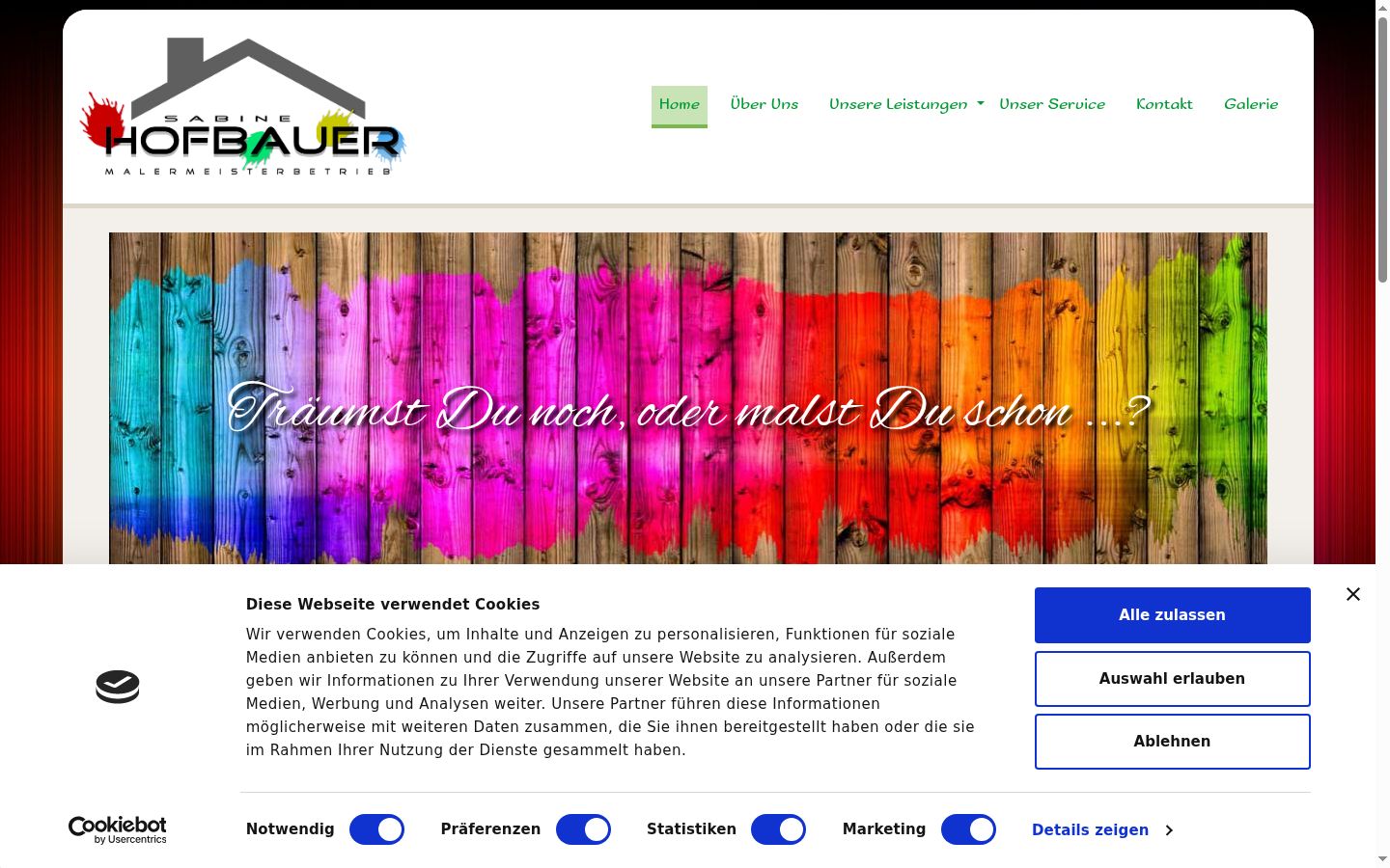 Screenshot tal-banner tal-kunsens muri qabel kwalunkwe interazzjoni