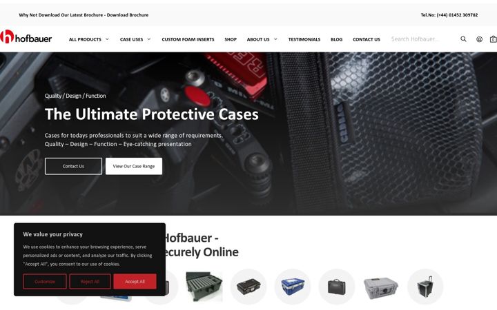 Screenshot of hofbauer.co.uk