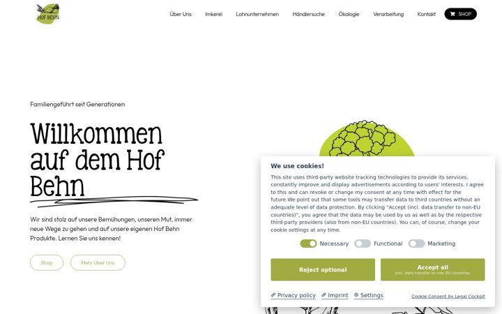 Screenshot of hofbehn.de