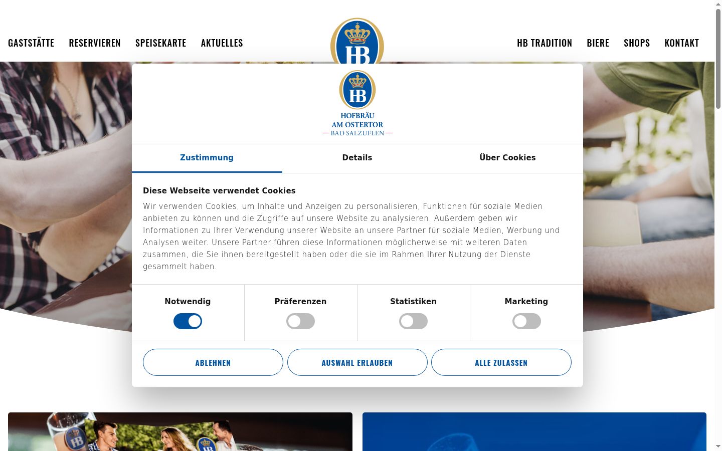 Captură de ecran a bannerului de consimțământ afișat înainte de orice interacțiune