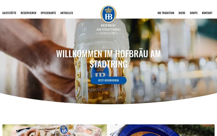 Screenshot of hofbraeu-am-stadtring.de