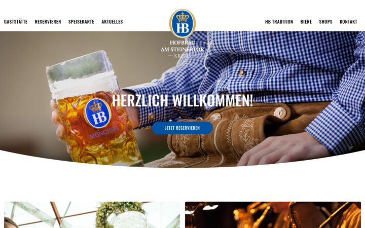 Screenshot of hofbraeu-am-steinertor.at
