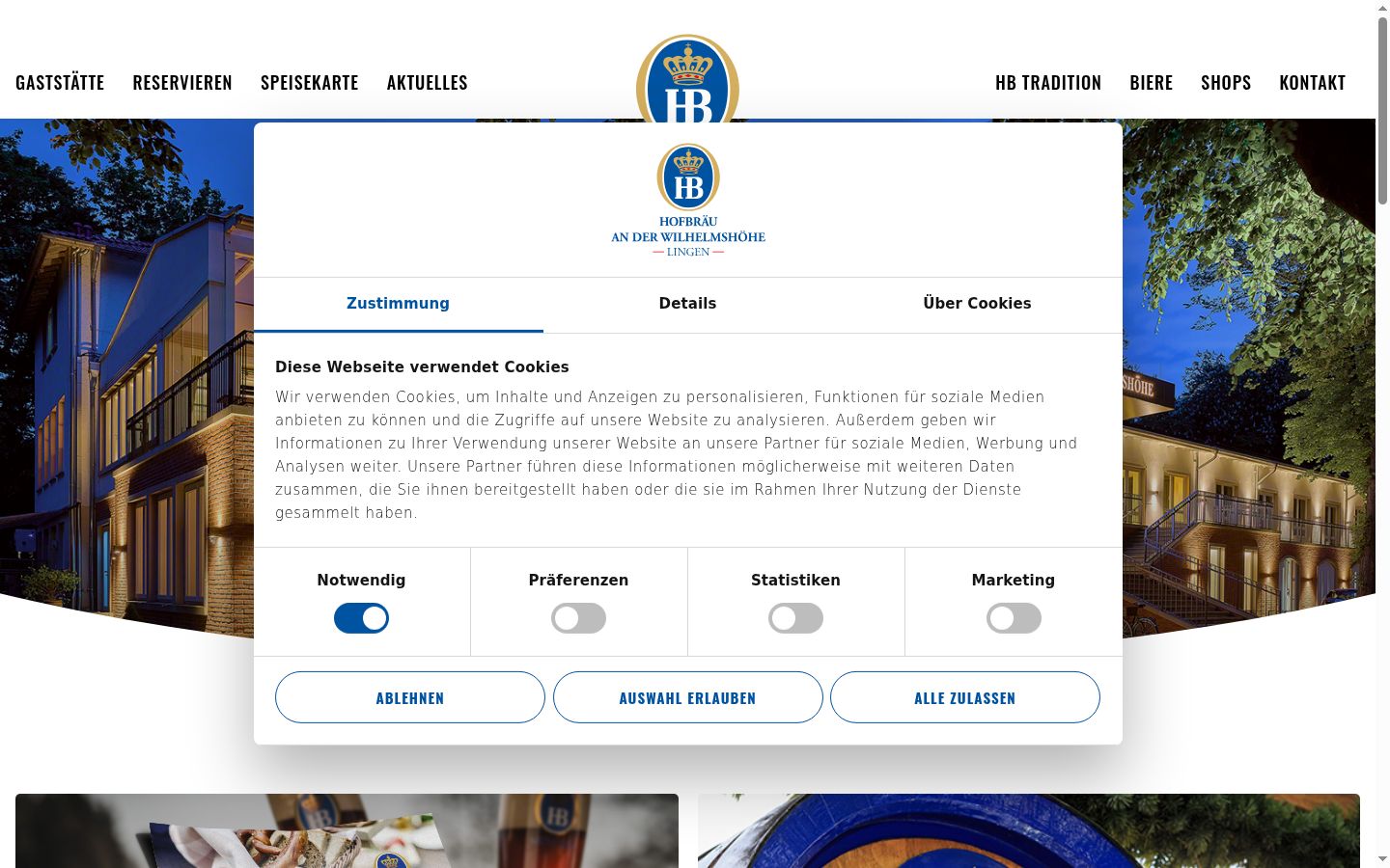 Sutikimo reklamjuostės, rodytos prieš bet kokią sąveiką, ekrano kopija