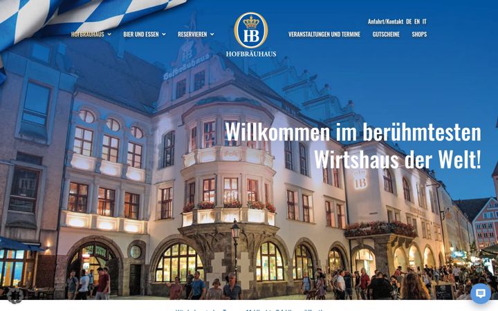 Screenshot of hofbraeuhaus.de