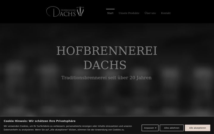 Screenshot of hofbrennerei-dachs.de