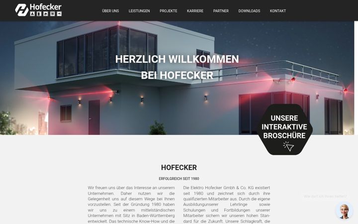 Screenshot of hofecker.de