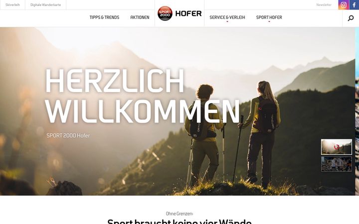 Screenshot of hofer-sport-2000.at