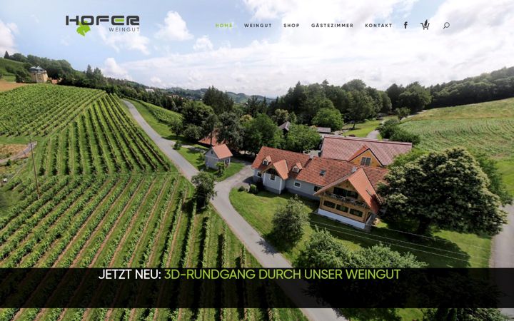 Screenshot of hofer-weingut.at