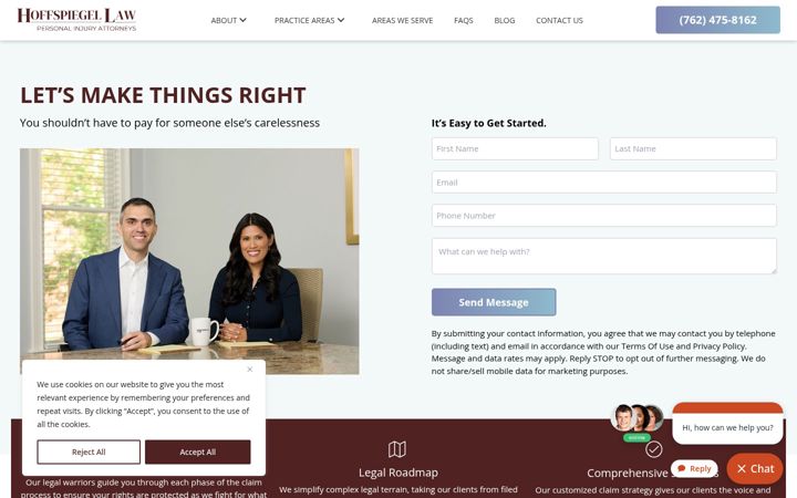 Screenshot of hoff-law.com