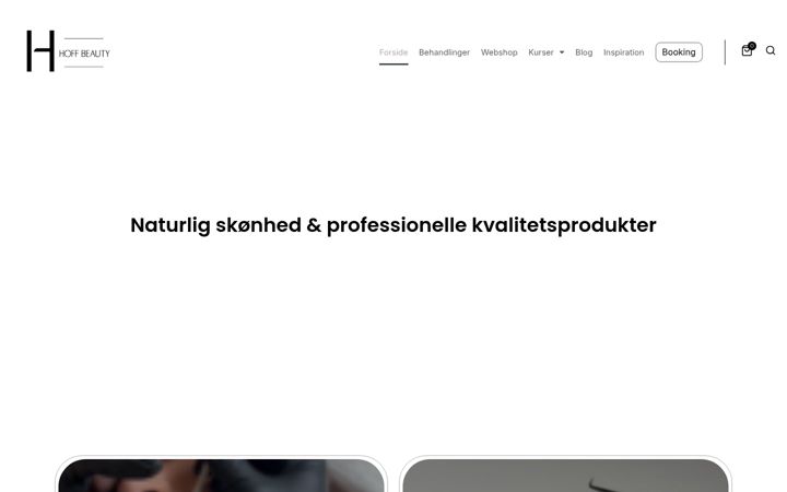 Screenshot of hoffbeauty.dk