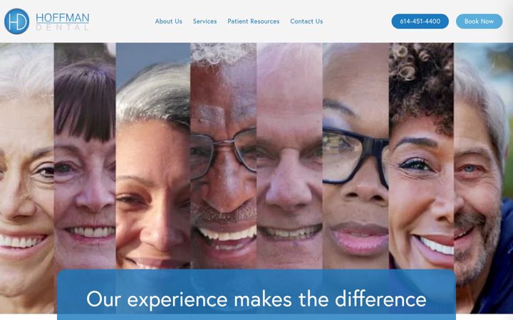Screenshot of hoffmandentaloffice.com