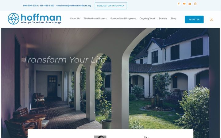 Screenshot of hoffmaninstitutegroups.com