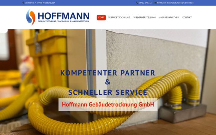 Screenshot of hoffmann-gebaeudetrocknung.de
