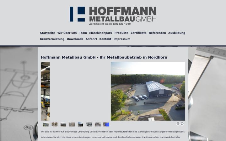 Screenshot stránky hoffmann-metallbau.net
