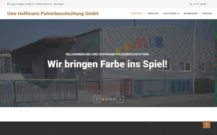 Screenshot of hoffmann-pulverbeschichtung.de