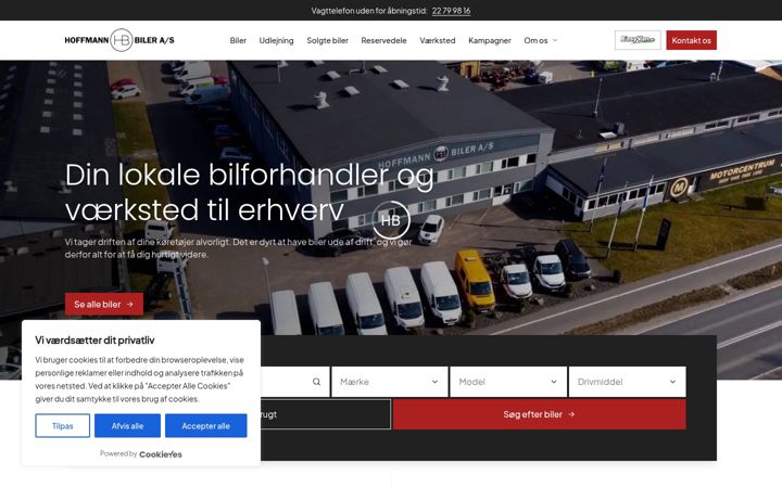 Screenshot of hoffmannbiler.dk