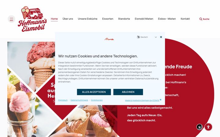 Screenshot of hoffmanns-eismobil.de