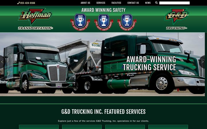 Screenshot of hoffmantransportation.com