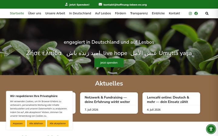 Screenshot of hoffnung-leben-ev.org