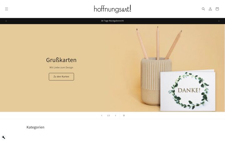 Screenshot of hoffnungsart.de