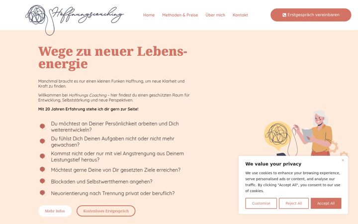 Screenshot of hoffnungscoaching.de