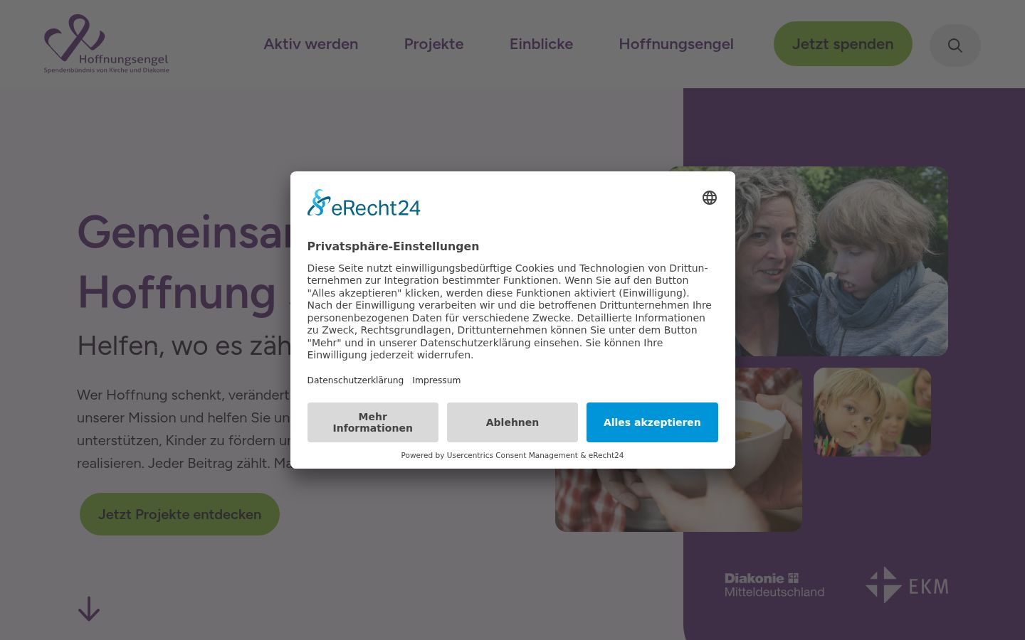 Screenshot tal-banner tal-kunsens muri qabel kwalunkwe interazzjoni