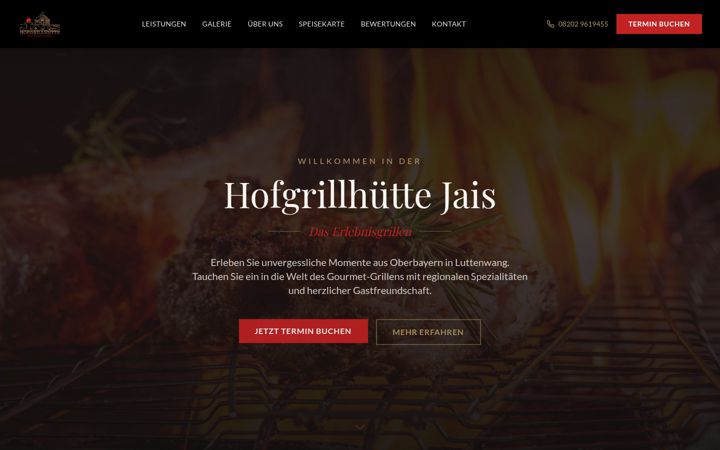 Screenshot of hofgrillhuette-jais.de
