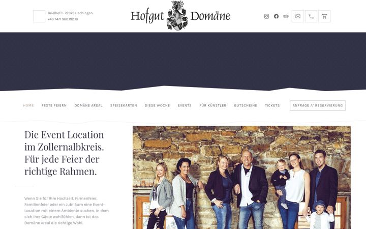 Screenshot of hofgut-domaene.de