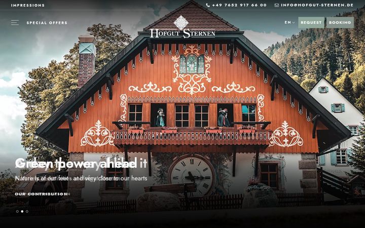 Screenshot of hofgut-sternen.de
