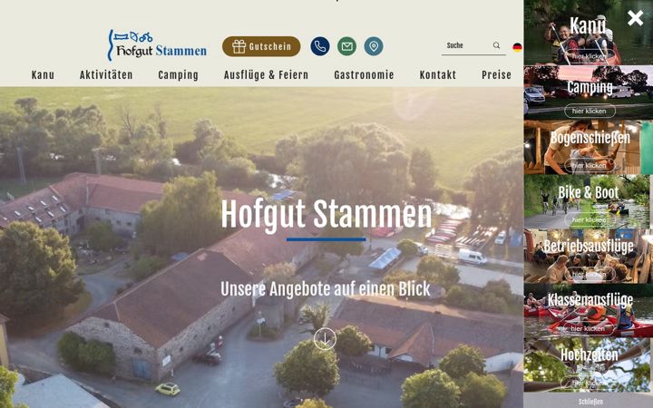 Screenshot of hofgut.de