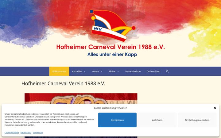 Screenshot of hofheimer-carneval.de