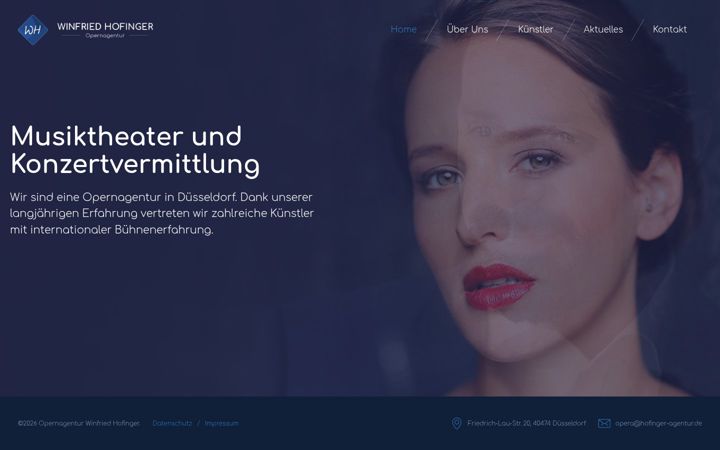 Screenshot of hofinger-agentur.de