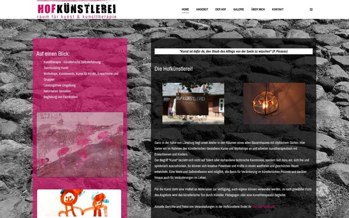 Screenshot of hofkuenstlerei.de