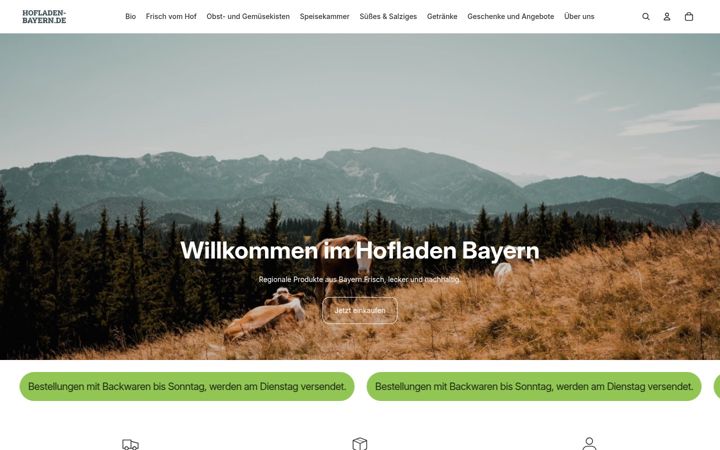 Screenshot of hofladen-bayern.de