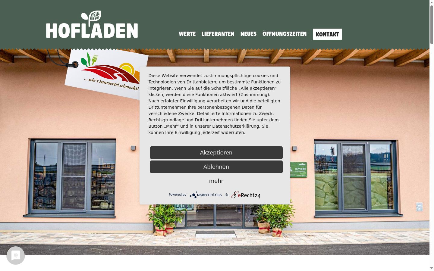 Screenshot tal-banner tal-kunsens muri qabel kwalunkwe interazzjoni