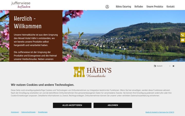Screenshot of hofladen-jufferwiese.de