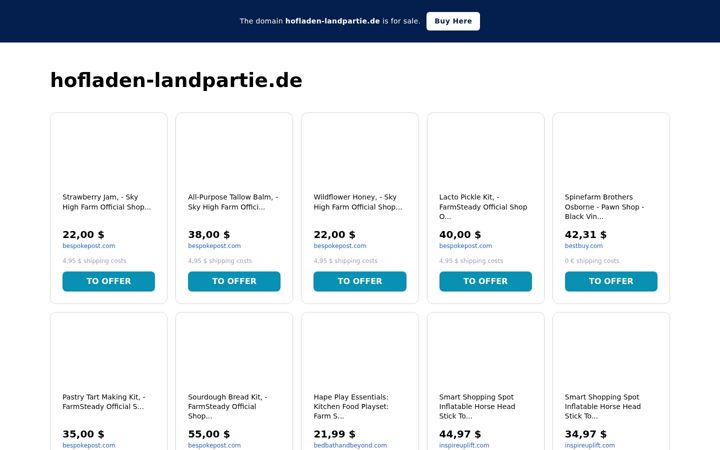 Screenshot of hofladen-landpartie.de