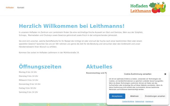 Screenshot of hofladen-leithmann.de