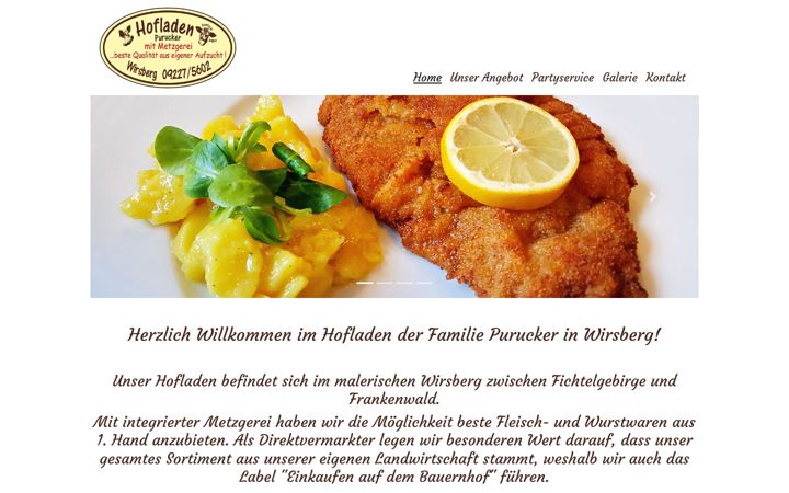 Screenshot of hofladen-purucker.de