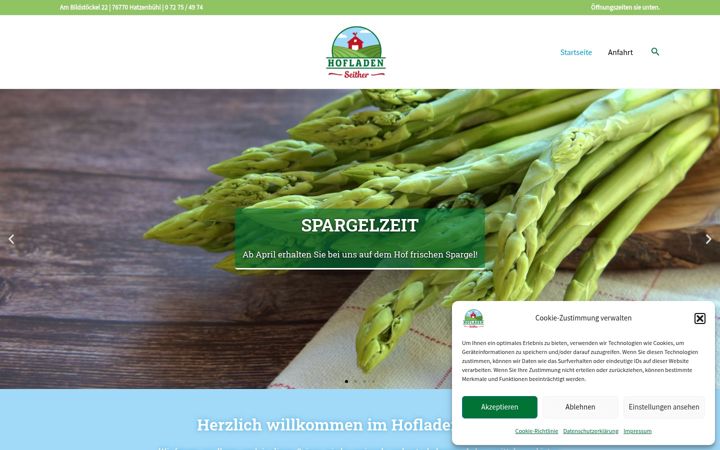 Screenshot of hofladen-seither.de