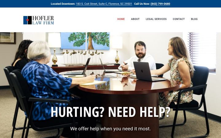 Screenshot of hoflerlawfirm.com