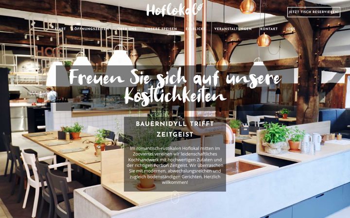 Screenshot of hoflokal.de